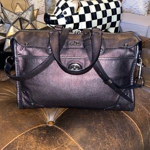 Authentic Coach Metallic Rhyder Satchel